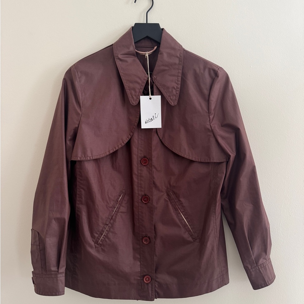 One-of-a-kind wine - brown women’s jacket waxed